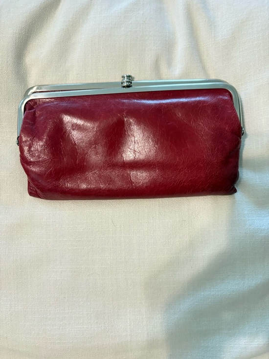 Hobo Handbags - HOBO Bordeaux Leather Kiss-Lock Wallet Clutch